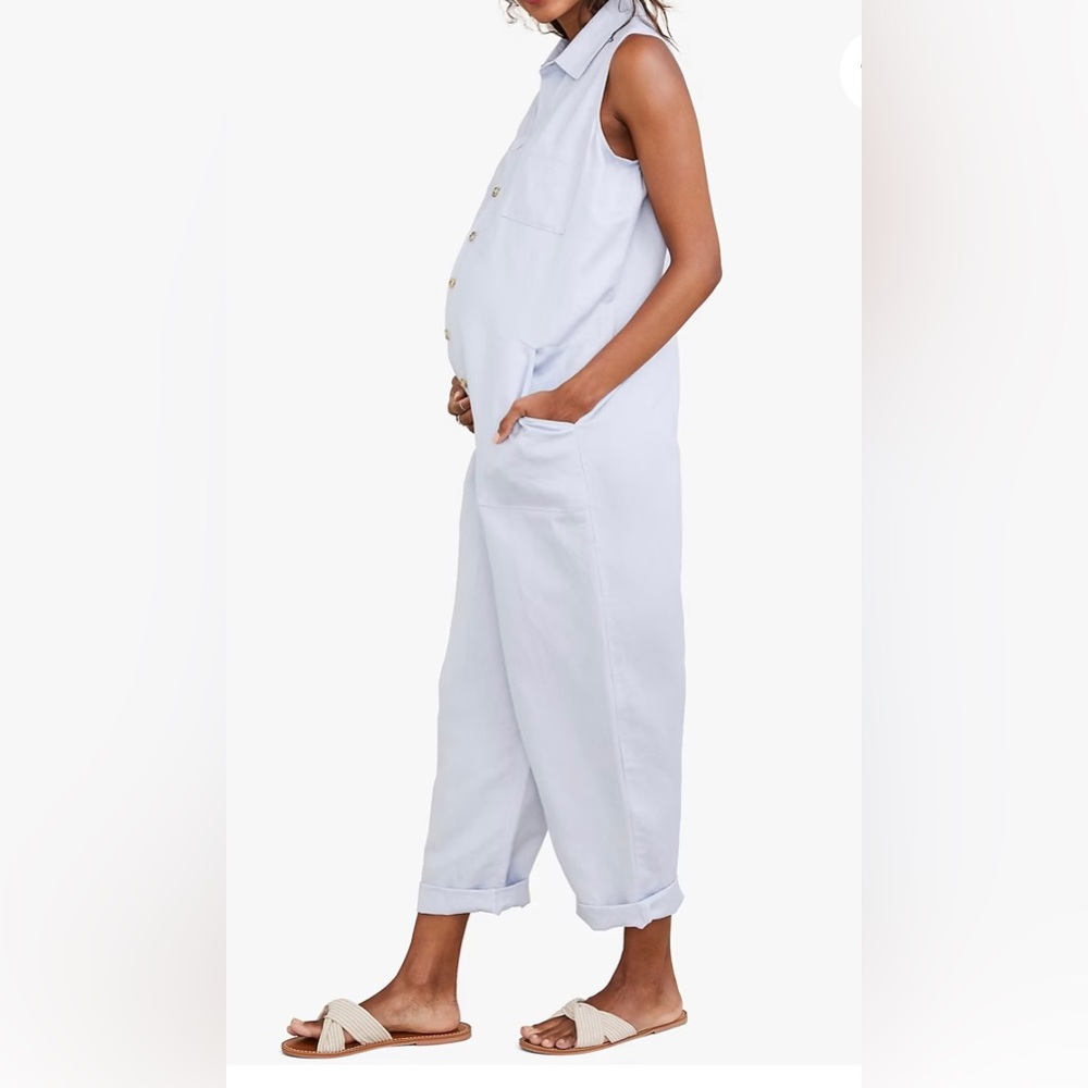 HATCH Keera Linen Maternity Jumpsuit